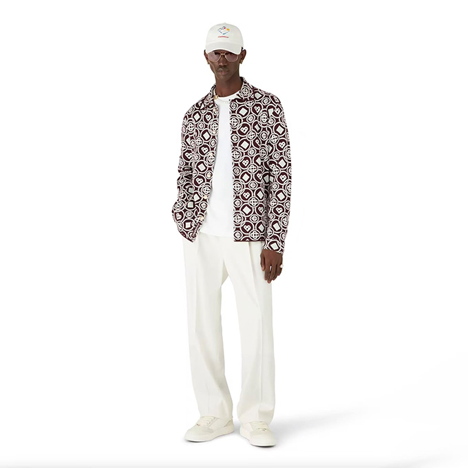 casablanca circular logo jacquard knit shirt jacket